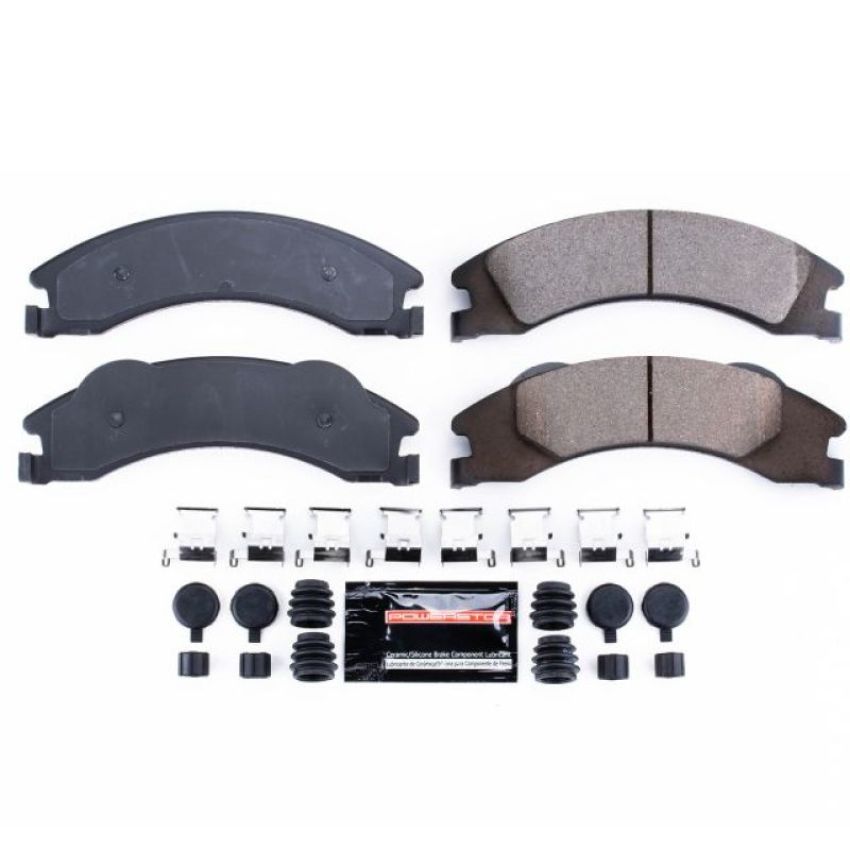 PowerStop Z23-1329 PowerStop - Z23 Daily Driver Carbon-Fiber Ceramic Brake Pads with Hardware Kit
