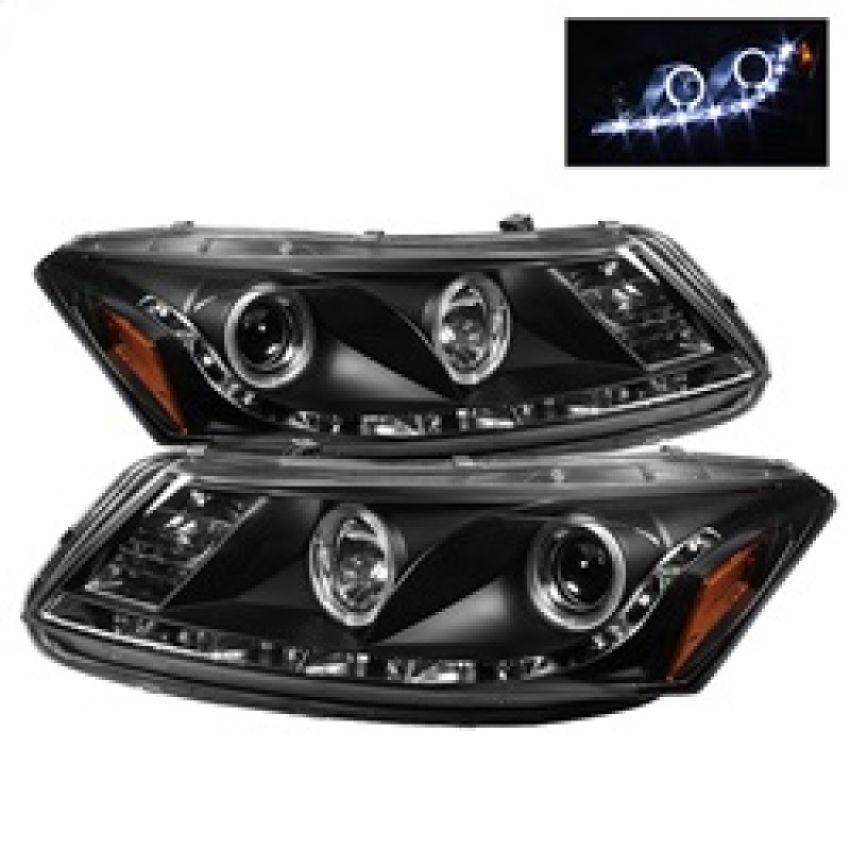 SPYDER 5010667 Projector Headlights - LED Halo - Black