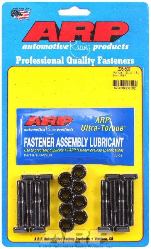 ARP ARP208-6001 Honda Rod Bolt Kit - Fits 1.2L to 1.6L