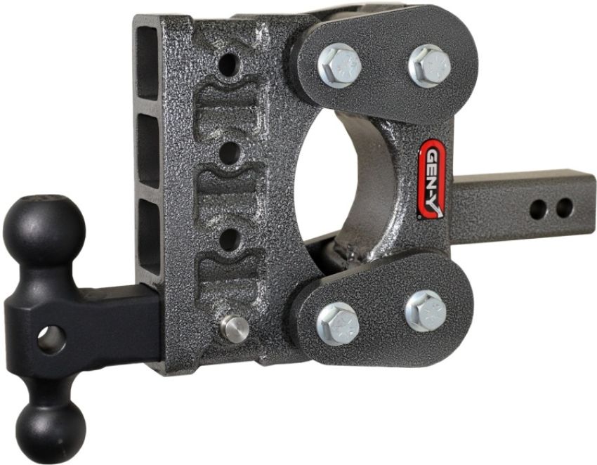 GEN-Y Hitch GH-1014 Gen-Y The Boss Torsion-Flex 2in Shank 5in Drop 1.1K TW 10K Hitch w/GH-031 Dual-Ball