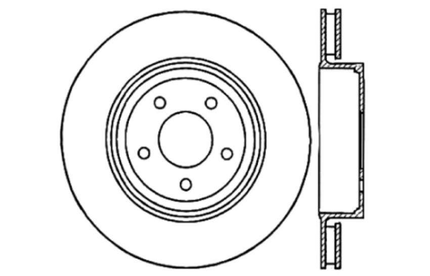 Stoptech 128.58001CL 05-10 Jeep Grand Cherokee Drilled Left Front Cryo Rotor
