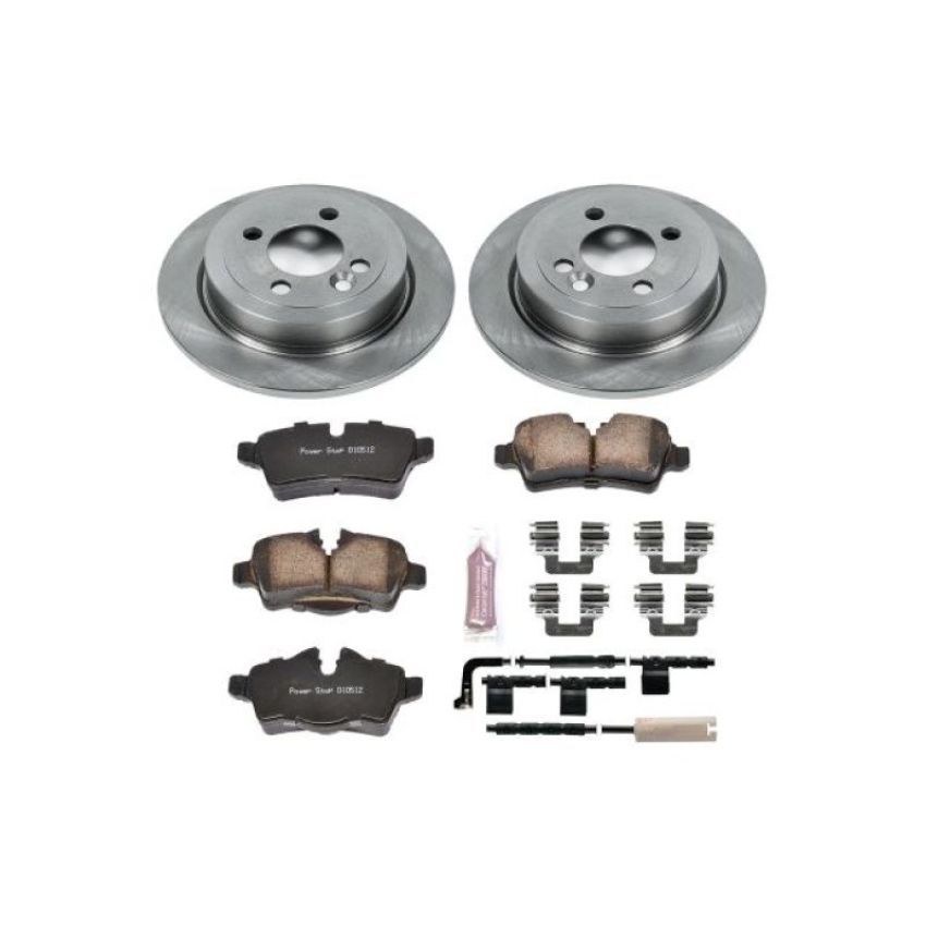 PowerStop KOE6281 OE Stock Replacement Low-Dust Ceramic Brake Pad and Rotor Kit