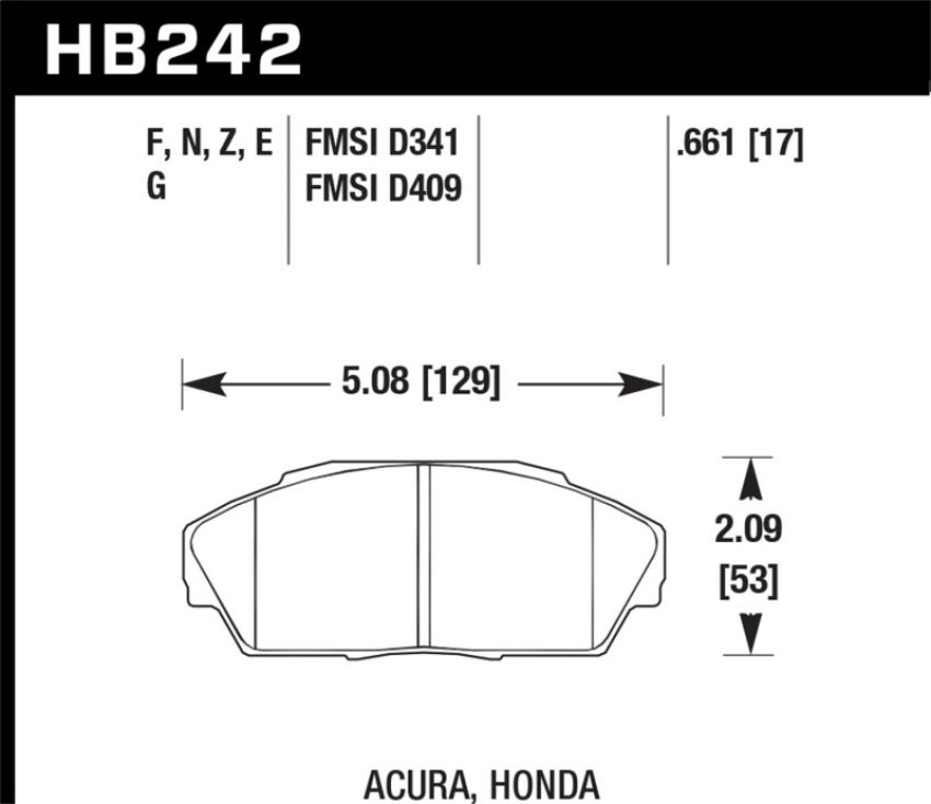 Hawk Performance HB242D.661 ER-1 Disc Brake Pad