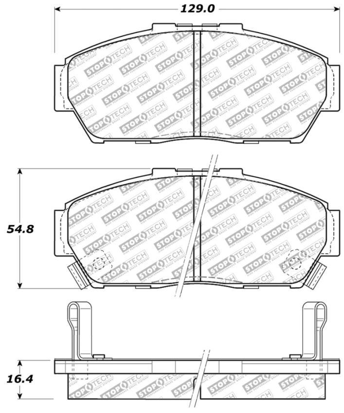 Stoptech 305.06170 Street Select Brake Pads - Rear