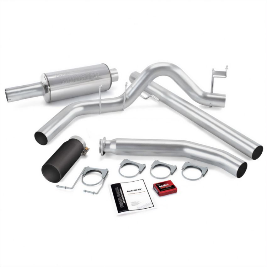 Banks Power 49361-B 02 Dodge 5.9L Std Cab Git-Kit - SS Single Exhaust w/ Black Tip