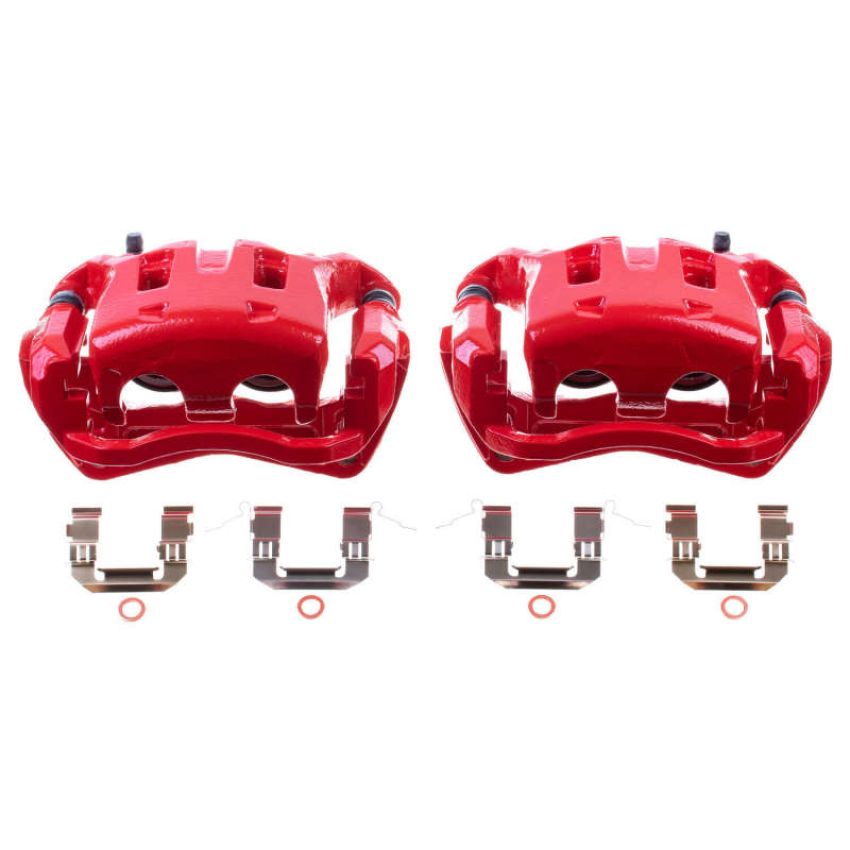 PowerStop S3714 Red Powder Coated Calipers