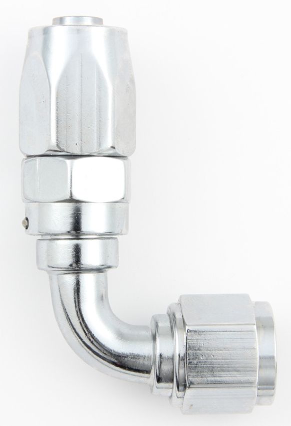 FRAGOLA FRG229006-CH Hose Fitting #6 90 Deg Pro-Flow Chrome