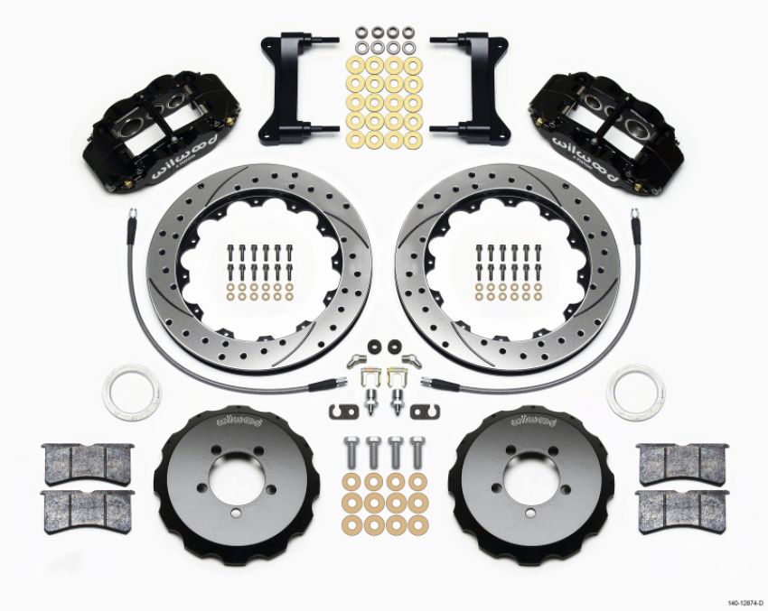 Wilwood 140-12874-D Narrow Superlite 6R Front Hat Kit 13.06in Drilled 1999-2012 Subaru WRX w/Lines
