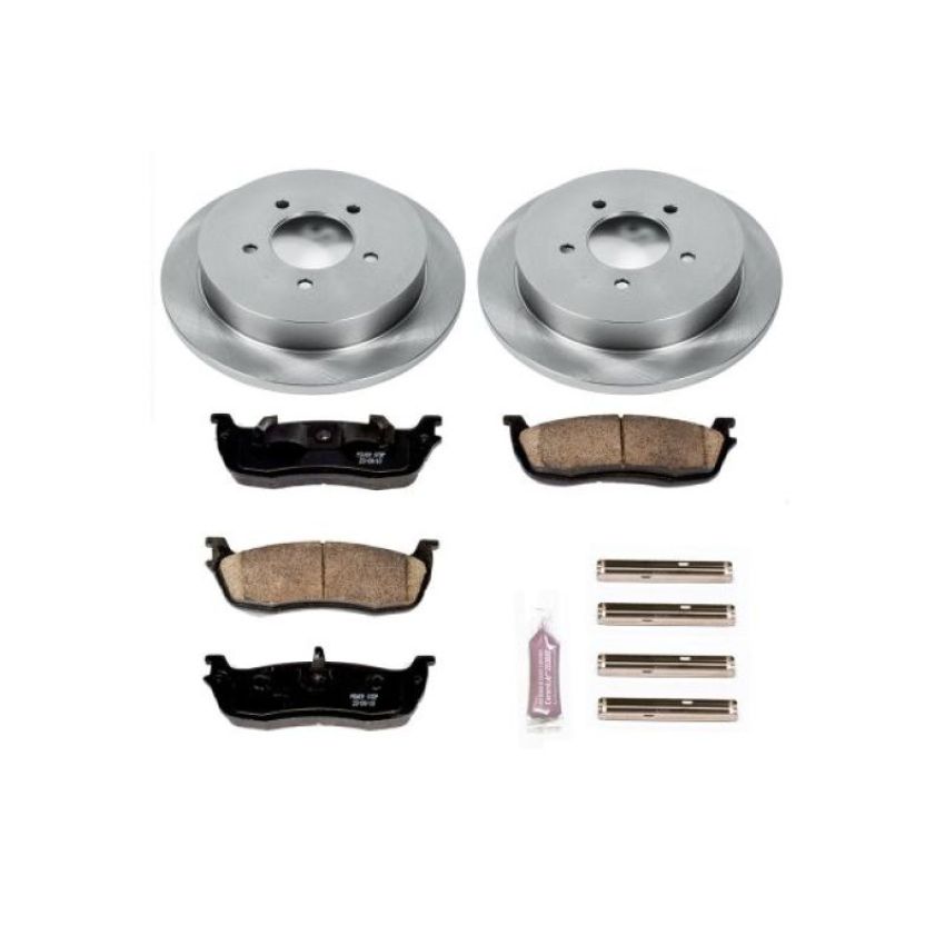 PowerStop KOE1872 OE Stock Replacement Low-Dust Ceramic Brake Pad and Rotor Kit
