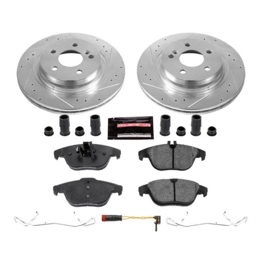 PowerStop K5626 Z23 Daily Driver Carbon-Fiber Ceramic Brake Pad and Drilled & Slotted Rotor Kit