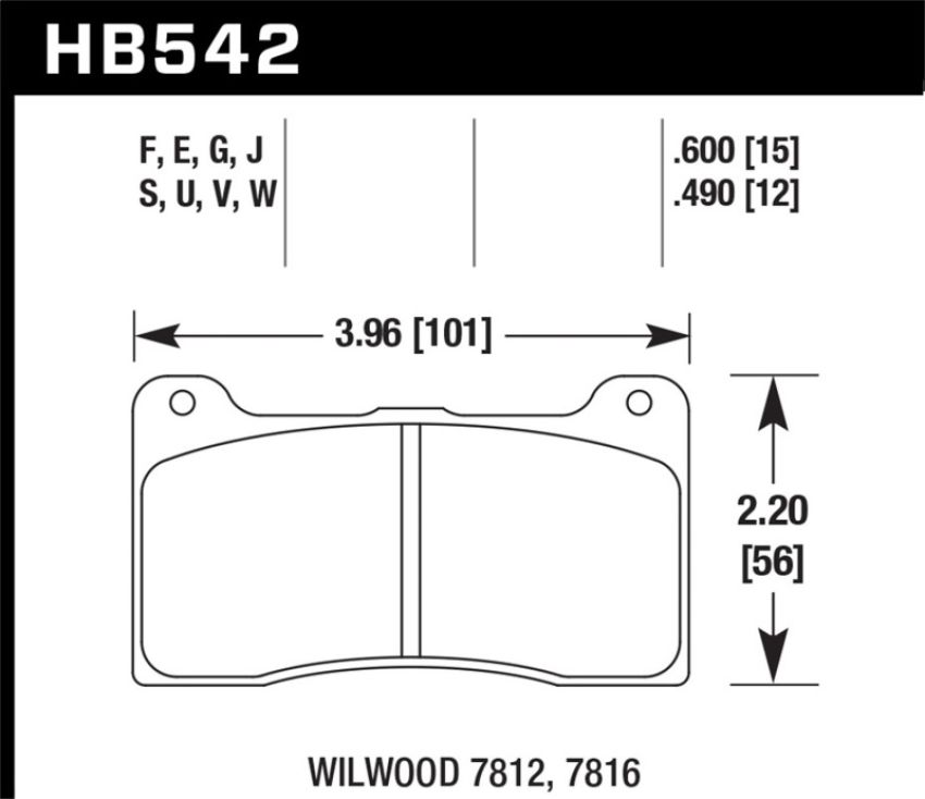 Hawk Performance HB542D.600 ER-1 Disc Brake Pad