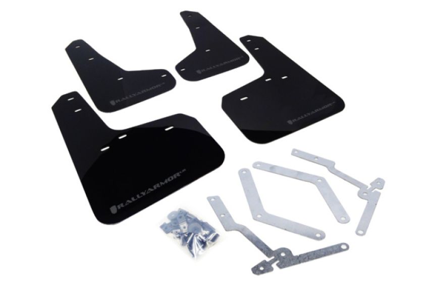 Rally Armor MF27-UR-BLK/GRY Black Mud Flap/Grey Logo