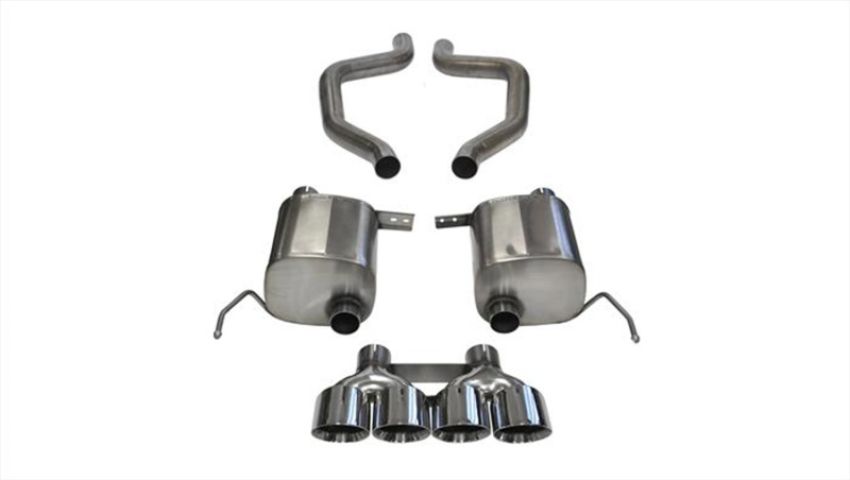 CORSA Performance 14768 Corsa 2017-2019 Corvette Z06 2.75in Axle Back Exhaust Polished Dual Rear Exit Quad 4.5in Tip (Sport)