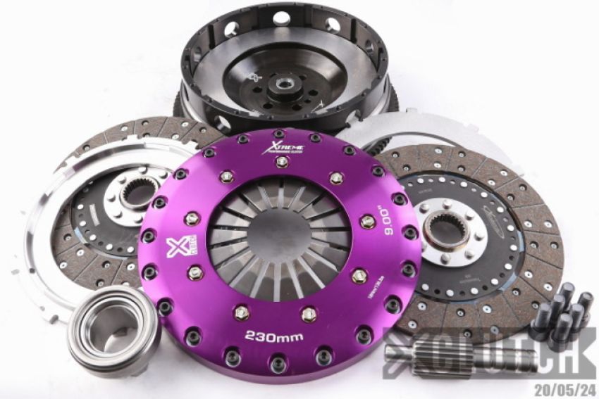 XCLUTCH XKBM23596-2G 2011 BMW 1 Series M Base 3.0L 9in Twin Solid Organic Clutch Kit (6 Bolt/PB in Flywheel)