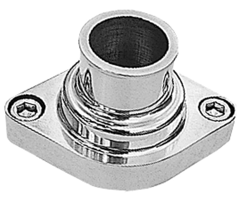 TRANS-DAPT TRA6002 Alum. Water Neck SBC Straight Up Polished