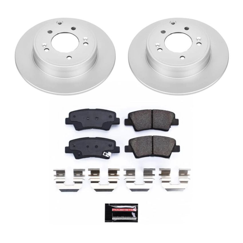 PowerStop CRK9060 Genuine Geomet Coated Rotor and Low-Dust Ceramic Brake Pad Kit