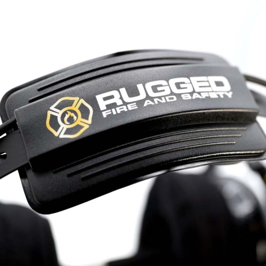Rugged Radios FHS-22-PTT FHS Over-The-Head Fire Safety Industrial Headset With PTT Button / No Cable