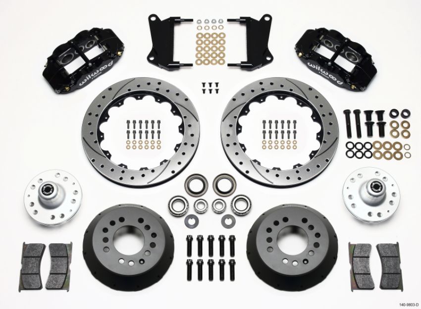 Wilwood 140-9803-D Narrow Superlite 6R Front Hub Kit 12.88in Drilled 67-69 Camaro 64-72 Nova Chevelle