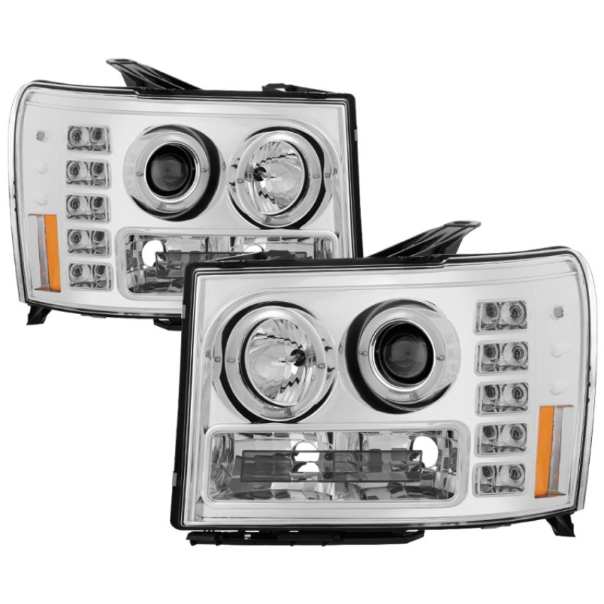SPYDER 5010612 Projector Headlights - LED Halo - Chrome
