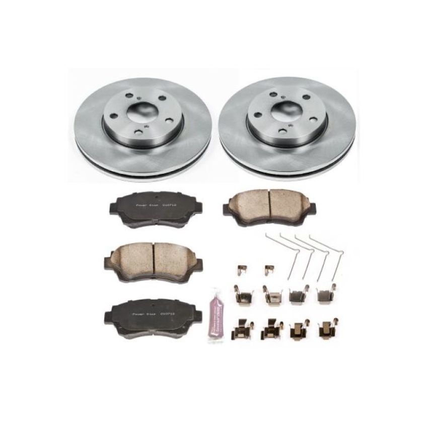 PowerStop KOE1070 OE Stock Replacement Low-Dust Ceramic Brake Pad and Rotor Kit