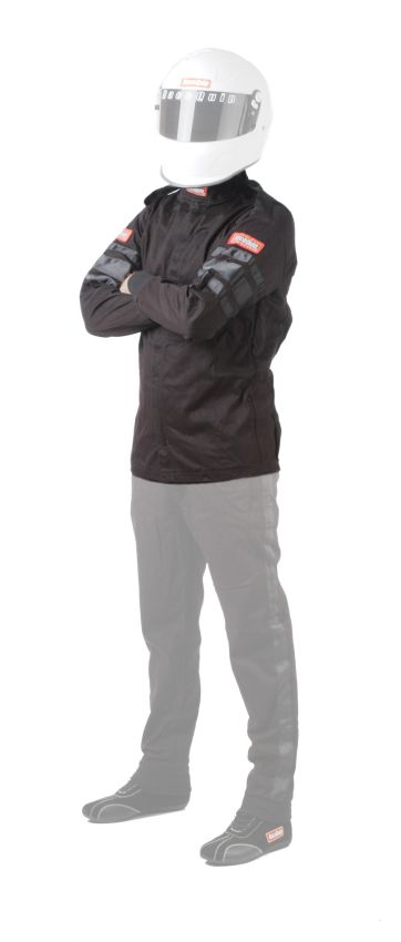 RACEQUIP RQP1969997 Black Jacket Kids Single Layer XXL Black Trim