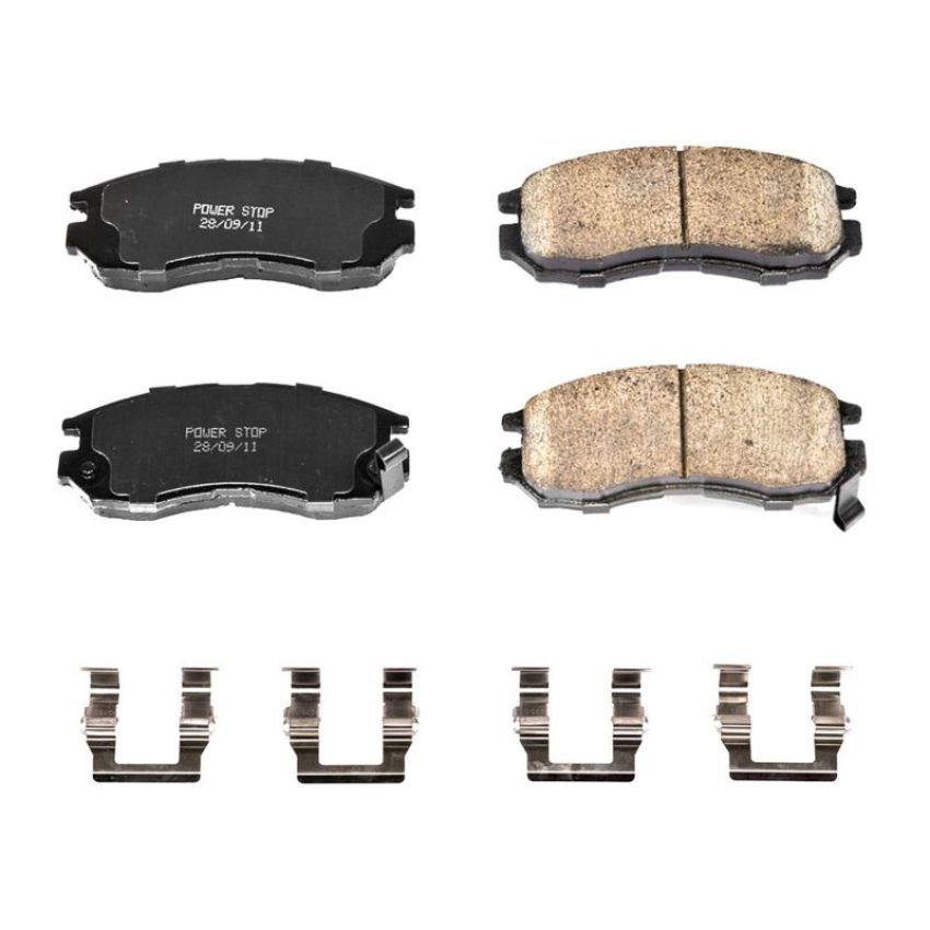 PowerStop 17-484 PowerStop - Z17 Low-Dust Ceramic Brake Pads with Hardware