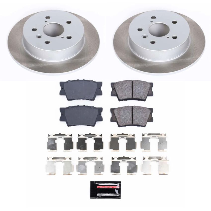 PowerStop SC7905 Semi-Coated Rotor and Low-Dust Ceramic Brake Pad Kit