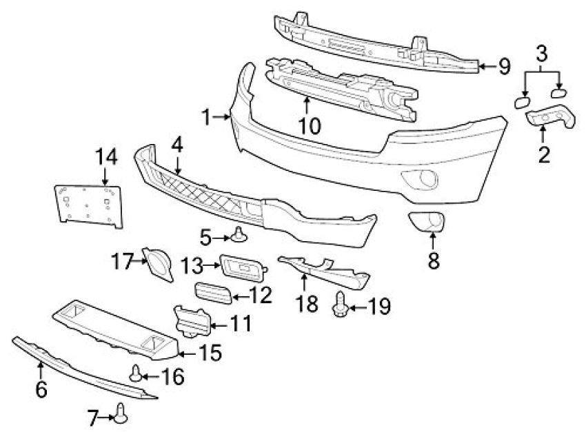 Mopar 55079228AD BRACKET, Bumper