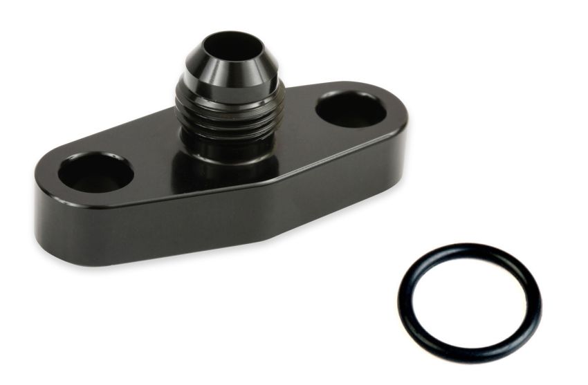 EARLS EARGT0003ERL Turbo Oil Drain Back Flange  6an - Black