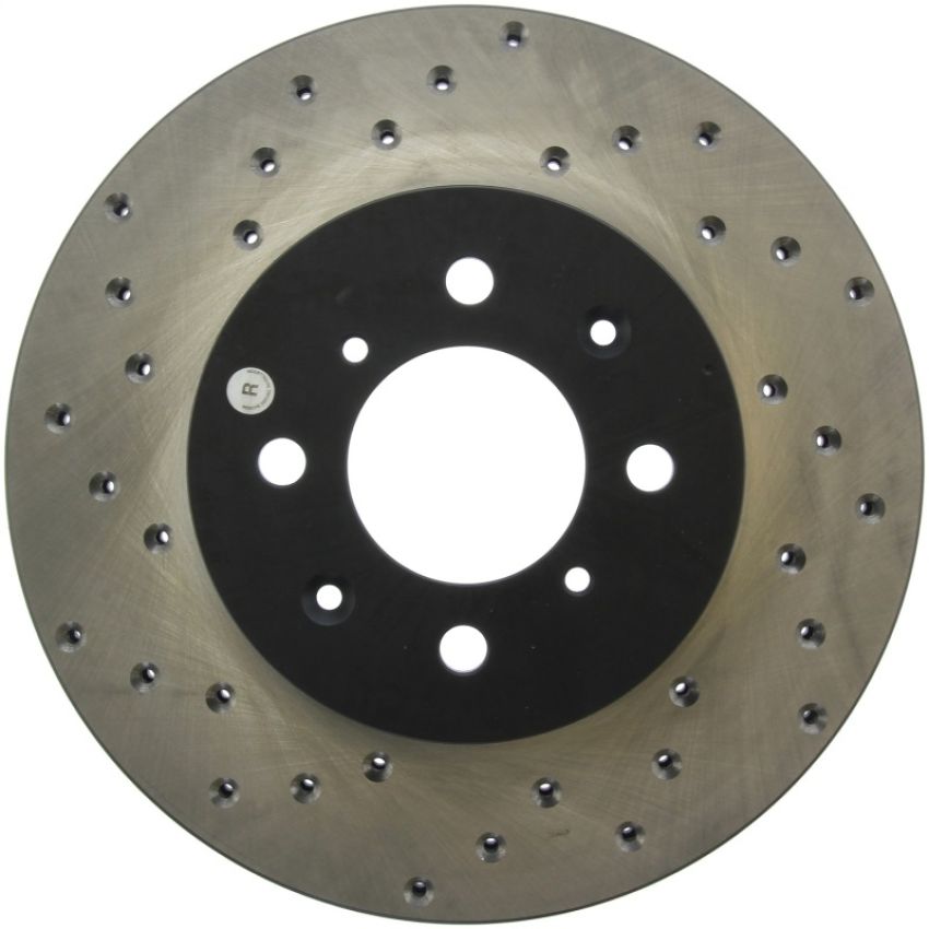 Stoptech 128.40021R 90-01 Integra (EXC Type R) / 90-05 Honda Civic Cross Drilled Right Front Rotor