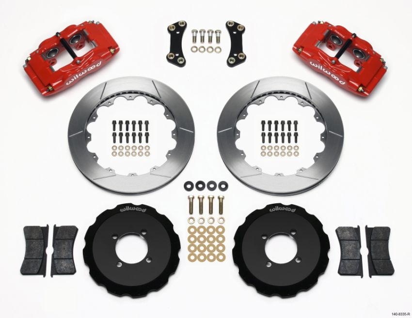 Wilwood 140-8335-R FSLI4 Front Hat Kit 13.00in Red 2003-05 Scion xA xB