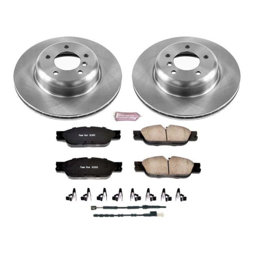 PowerStop KOE5691 OE Stock Replacement Low-Dust Ceramic Brake Pad and Rotor Kit