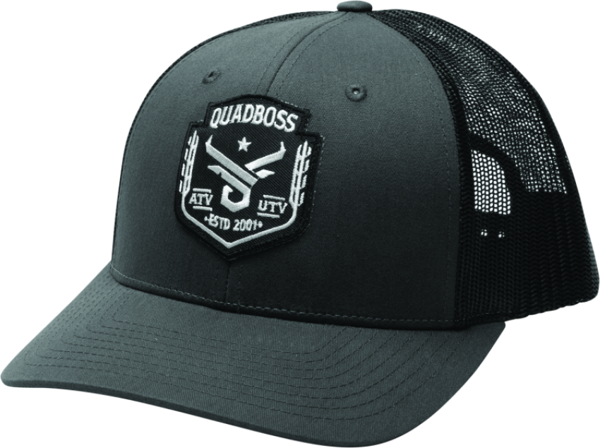QuadBoss 155330 Barbwire Hat Grey Snap
