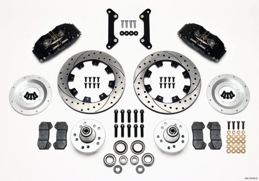 Wilwood 140-10738-D Dynapro 6 Front Hub Kit 12.19in Drilled 70-78 Camaro