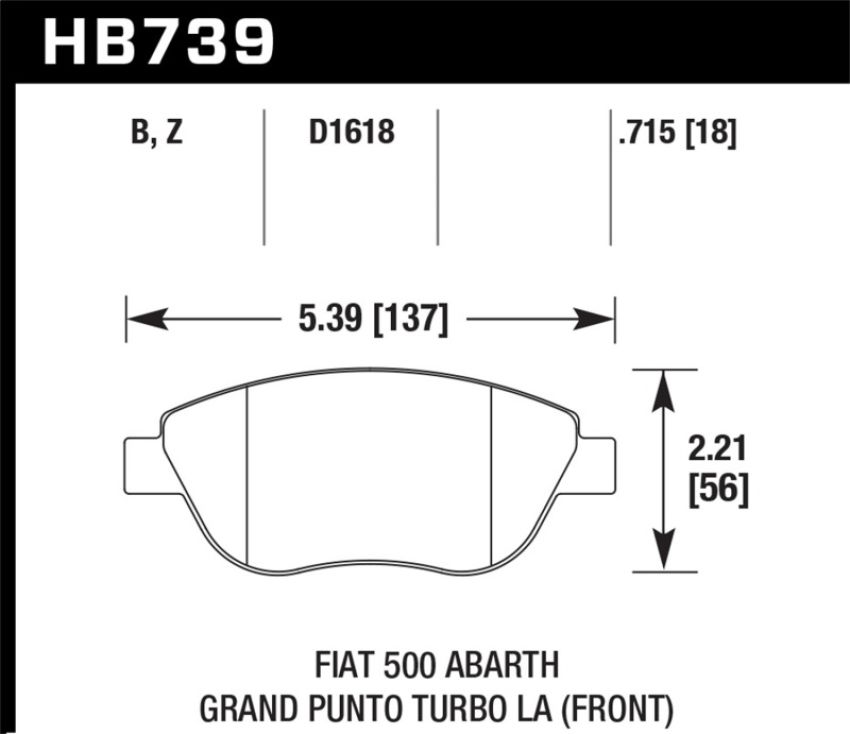 Hawk Performance HB739B.715 HPS 5.0 Disc Brake Pad