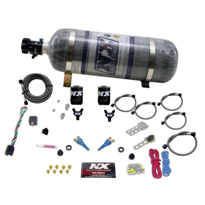 Nitrous Express 20315-12 DODGE EFI FULL RACE (100-150-200-300HP) DUAL NOZZLE WITH COMPOSITE BOTTLE