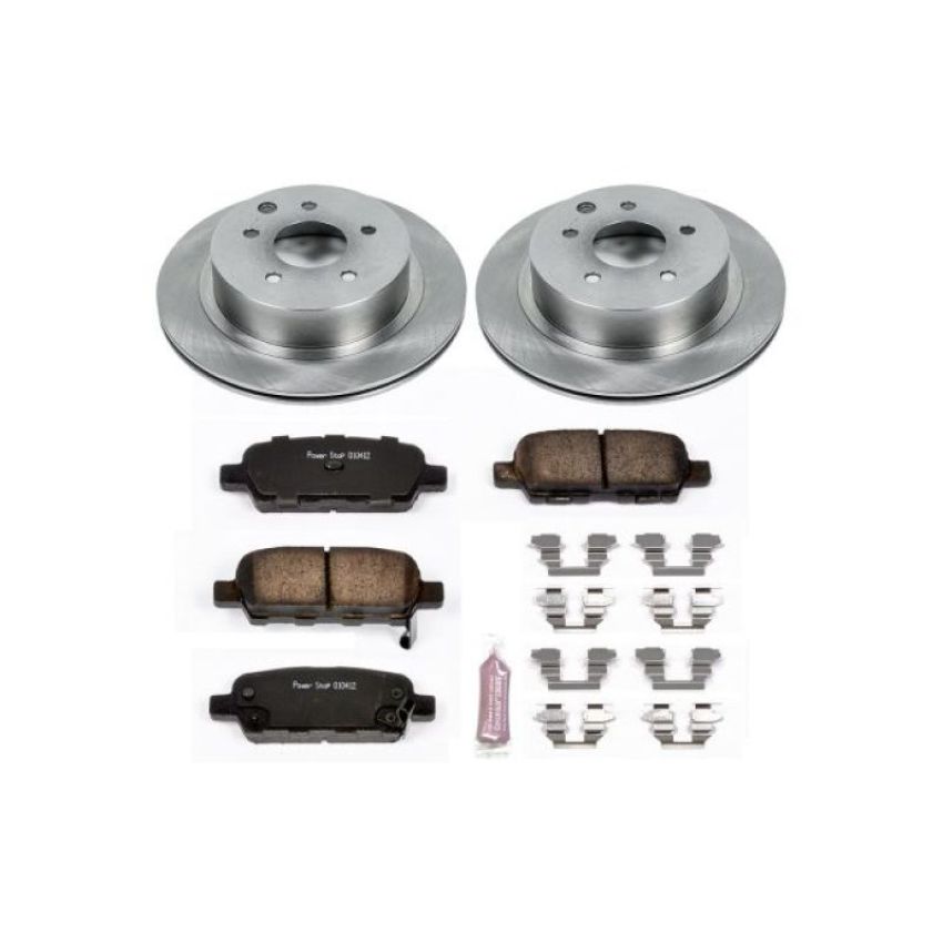 PowerStop KOE103 OE Stock Replacement Low-Dust Ceramic Brake Pad and Rotor Kit