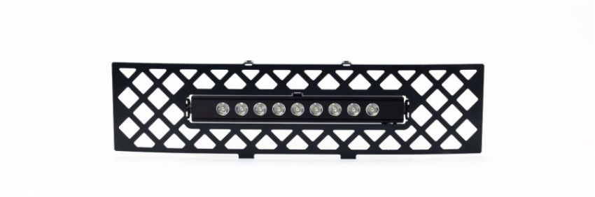 Putco 85182L 11-14 Ford F-150 - EcoBoost Bumper Grille Insert - Black SS Diamond w/ 10in Luminix Light Bar