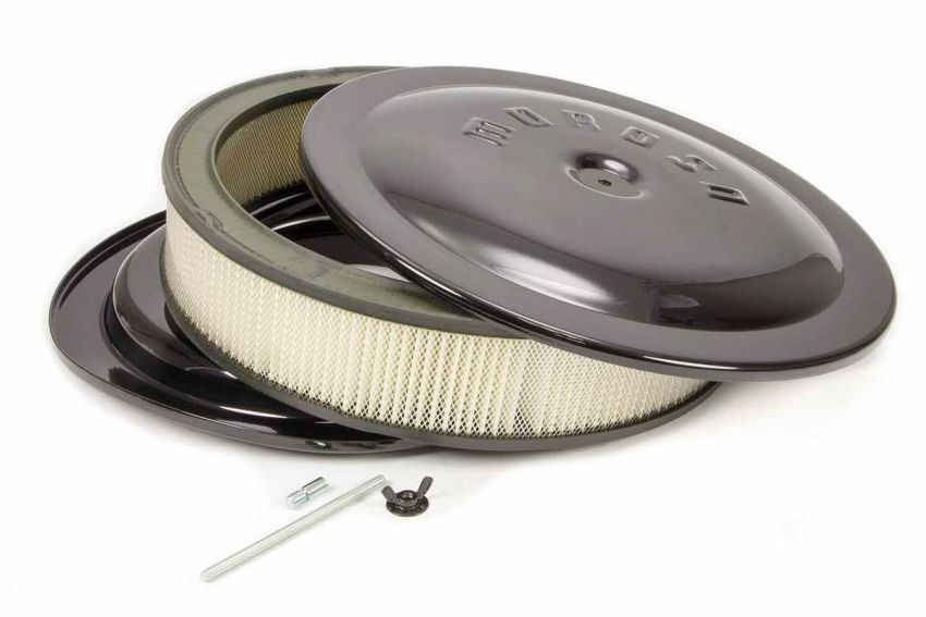 MOROSO MOR65912 14x3 Air Cleaner Kit w/Raised Bottom Black