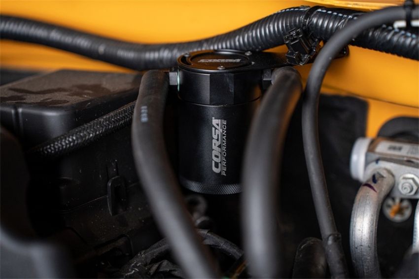 Corsa Performance CC0018 CORSA Performance 3 oz. aluminum oil catch can with mounting bracket