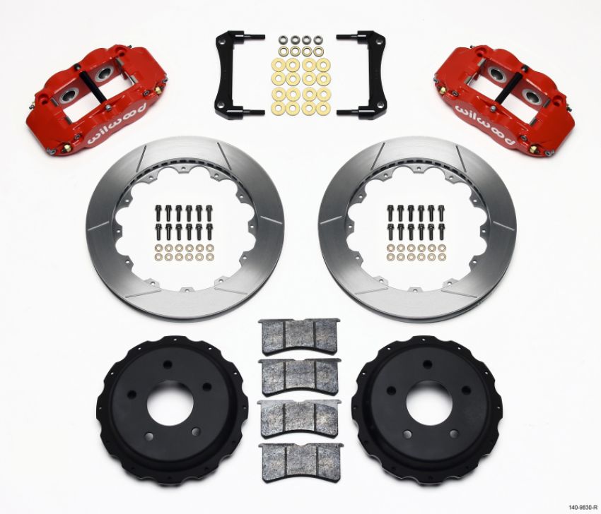 Wilwood 140-9830-R Narrow Superlite 4R Rear Kit 12.88in Red 98-02 Camaro/Firebird