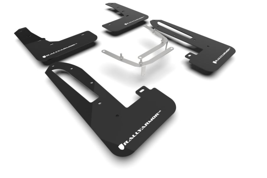 Rally Armor MF97-UR-BLK-WH Black Mud Flap/White Logo