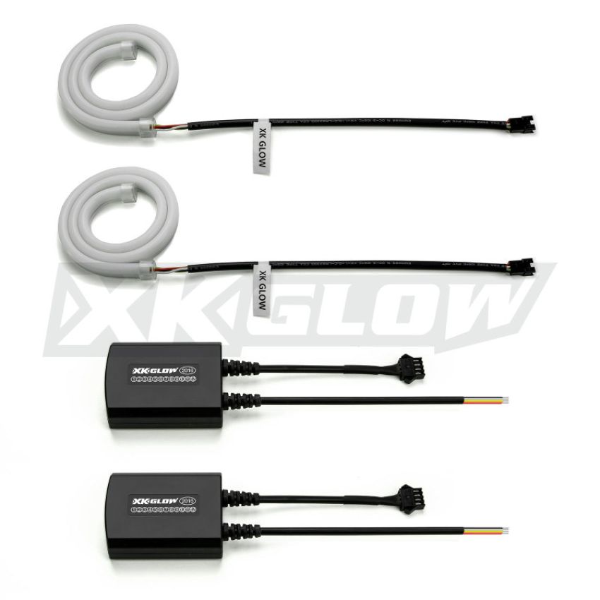 XKGLOW XK043001-36 XK Glow 36inch - 2pc Sequential Switchback LED Strip Kit DRL Turnsignal for Headlights