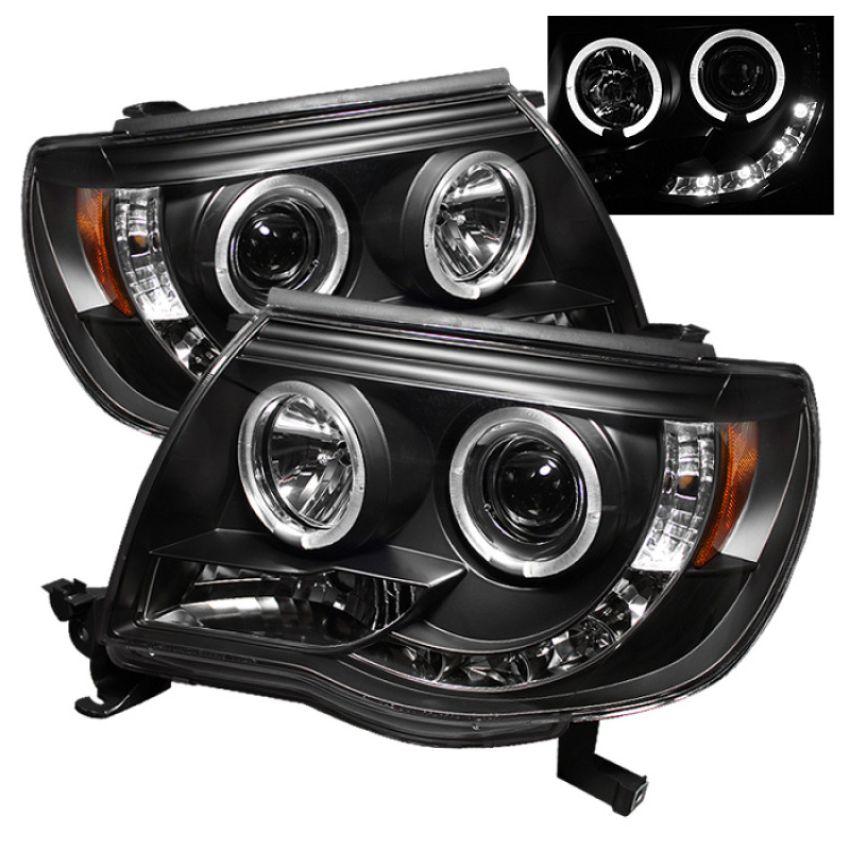 SPYDER 5011916 Projector Headlights - LED Halo - Black