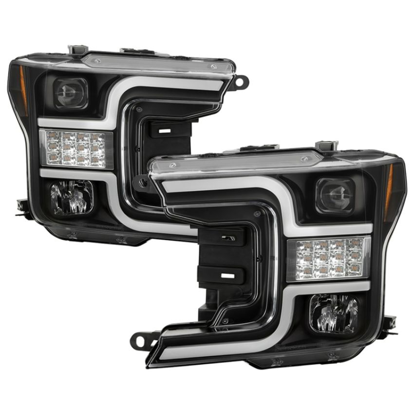 SPYDER 5086648 Projector Headlights - Sequential LED Turn Signal - Black