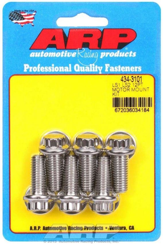 ARP ARP434-3101 S/S Motor Mount Bolt Kit 12pt. LS1/LS2