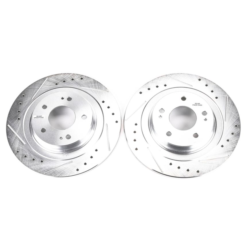 PowerStop JBR1700XPR PowerStop Evolution Performance Drilled, Slotted & Plated Brake Rotor Pair