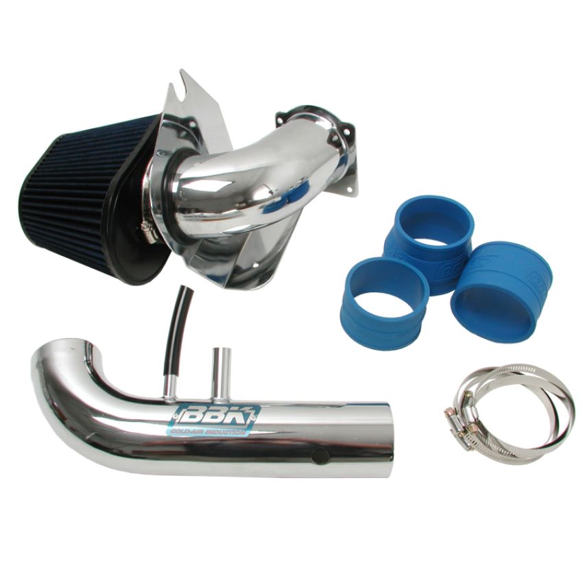 BBK Performance Parts 1718 1996-2004 MUSTANG 4.6L GT COLD AIR INTAKE-FENDERWELL (Powder Coated Chrome)