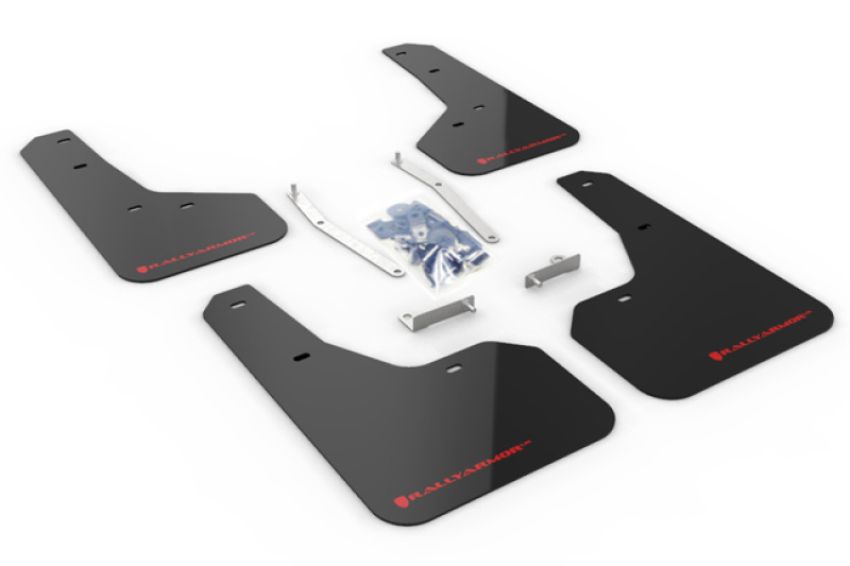 Rally Armor MF52-UR-BLK/RD Black Mud Flap/Red Logo