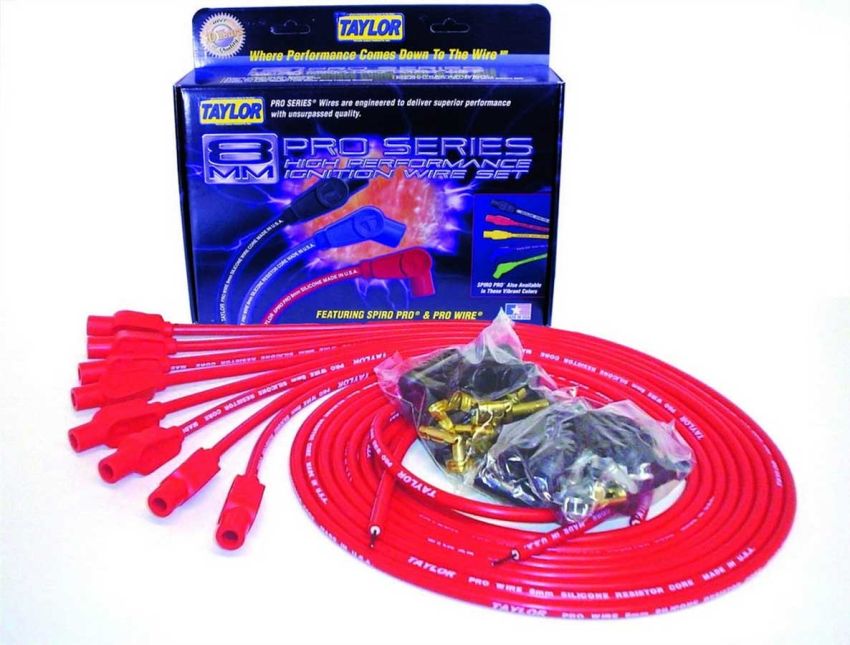 Taylor Cable 70255 8mm Red Pro Wire 180 Dgr